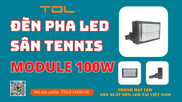 Đèn led sân tennis 100w khung hộp