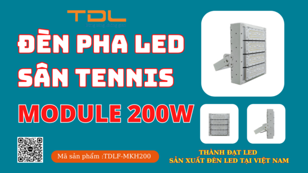 Đèn led sân tennis 200w khung hộp