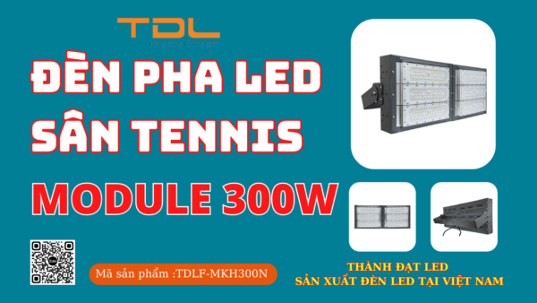 Đèn led sân tennis 300w khung hộp