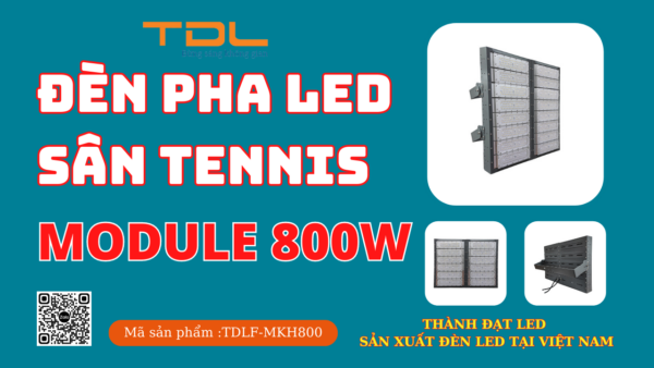 Đèn led sân tennis 800w khung hộp