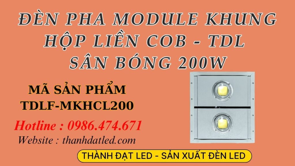 Đèn Led Pha Ngoài Trời 200w Module Liền COB