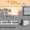 Đèn pha LED khung hộp sân bóng chuyền 100w