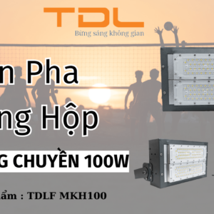 Đèn pha LED khung hộp sân bóng chuyền 100w