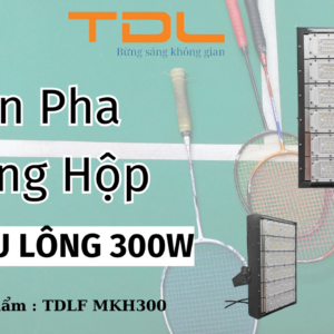 Đèn led sân cầu lông 300w khung hộp