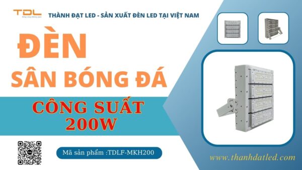 Đèn led sân bóng 200w khung hộp