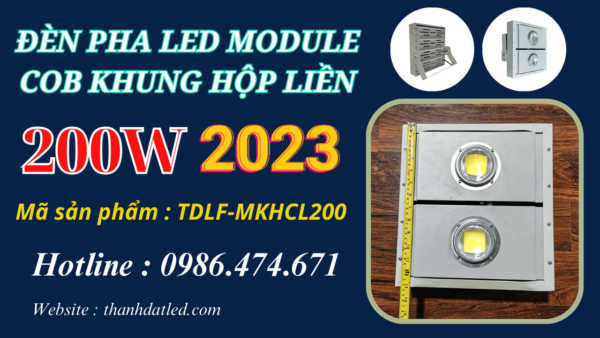 Đèn Led Pha Ngoài Trời 200w Module Liền COB