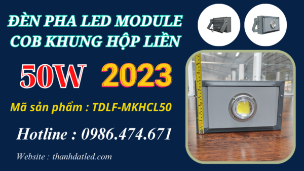 Đèn Led Pha Ngoài Trời 50w Module Liền COB