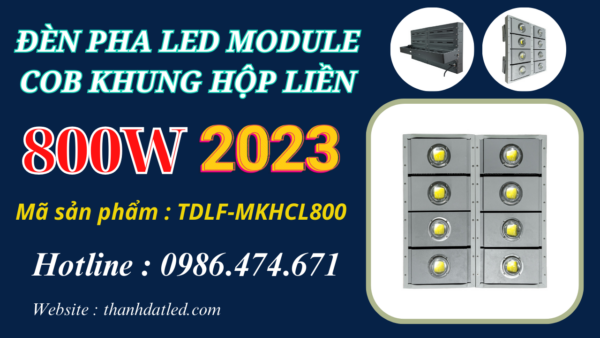 Đèn Led Pha Ngoài Trời 800w Module Liền COB