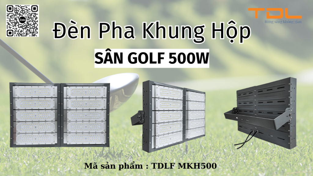 Đèn pha LED khung hộp sân golf 500w