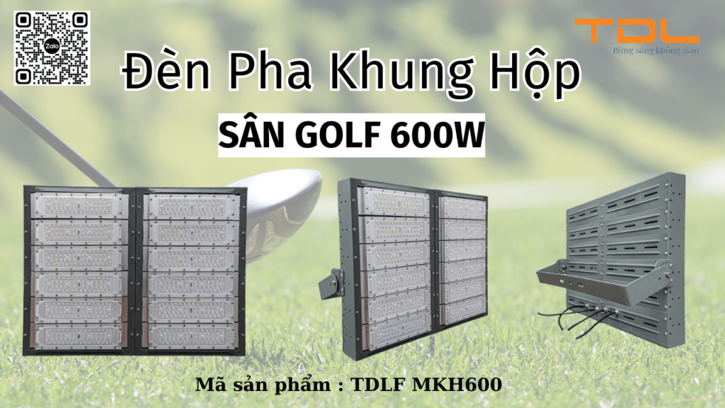 Đèn pha LED khung hộp sân golf 500w