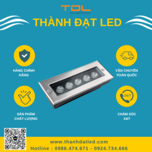 Đèn Led Âm Đất Thanh Chữ Nhật 6w (TDLAD-CN6) Thành Đạt Led