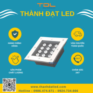 Đèn Led Âm Đất Vuông 12w (TDLAD-V12)Thành Đạt Led