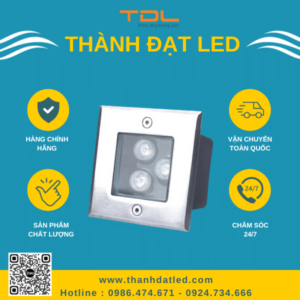 Đèn Led Âm Đất Vuông 3w (TDLAD-V3)Thành Đạt Led