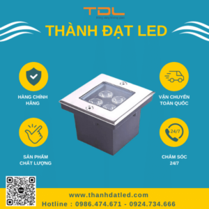 Đèn Led Âm Đất Vuông 4w (TDLAD-V4)Thành Đạt Led