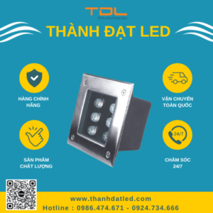 Đèn Led Âm Đất Vuông 6w (TDLAD-V6)Thành Đạt Led