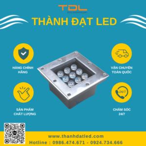 Đèn Led Âm Đất Vuông 9w (TDLAD-V9)Thành Đạt Led