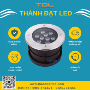 Đèn Led Âm Nước Đế Chôn 9w (TDLAN-DC9) Thành Đạt Led