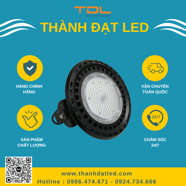 Đèn Led Nhà Xưởng SMD UFO 100w X1 (TDLX1-100) Thành Đạt Led