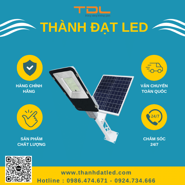 Đèn Bàn Chải Năng Lượng Mặt Trời 120w (TDL-BC120) Thành Đạt Led