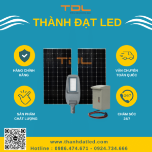 Đèn Pha Năng Lượng Mặt Trời Dự Án D10 100w (TDL-DNLD10100) Thành Đạt Led