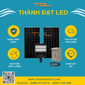 Đèn Pha Năng Lượng Mặt Trời Dự Án M15 80w (TDL-M15DNL80) Thành Đạt Led