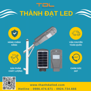 Đèn Đường Năng Lượng Mặt Trời Liền Thể 20w (TD_LTMC20 ) Thành Đạt Led