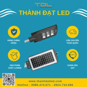 Đèn Đường Năng Lượng Mặt Trời Liền Thể 60w (TD_LTMC60 ) Thành Đạt Led