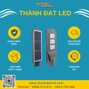 Đèn Đường Năng Lượng Mặt Trời Liền Thể 60w (TD_LTMC60 ) Thành Đạt Led