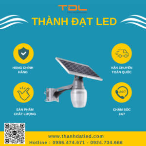 Đèn Năng Lượng Mặt Trời Gắn Tường Quả Đào 40w (TDL-NLTTD40) Thành Đạt Led