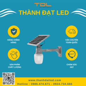 Đèn Năng Lượng Mặt Trời Gắn Tường Quả Đào 60w (TDL-NLTTD60) Thành Đạt Led