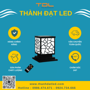 Đèn Trụ Cổng Năng Lượng Mặt Trời 30w (TDL-TCNL30) Thành Đạt Led