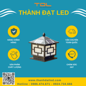 Đèn Trụ Cổng Năng Lượng Mặt Trời 40w (TDL-TCNL40) Thành Đạt Led