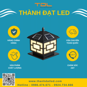 Đèn Trụ Cổng Năng Lượng Mặt Trời 40w (TDL-TCNL40) Thành Đạt Led