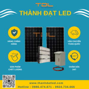 Đèn Pha Năng Lượng Mặt Trời Dự Án 80w (TDL-NLDAS80) Thành Đạt Led