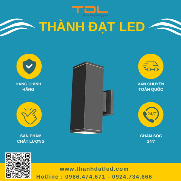 Đèn LED Trụ Tường 2 Đầu 10w