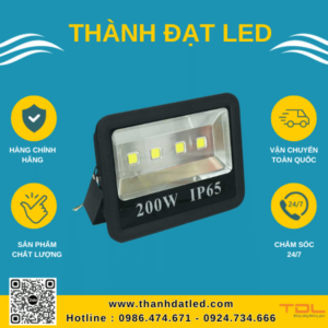 đèn led pha chiếu rộng 200w