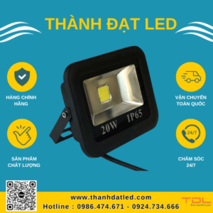 đèn led pha chiếu rộng 20w